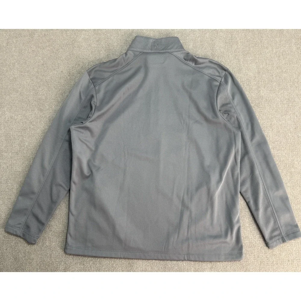 PGA TOUR Pullover Mens Large Gray 1/4 Zip Fleece Lined Golf Performance Athletic